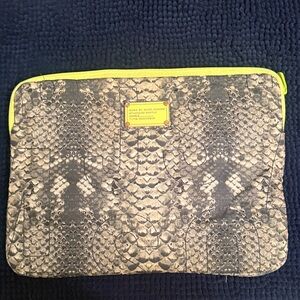 Marc by Marc Jacobs Gray Snake Print Sleeve with Yellow Trim